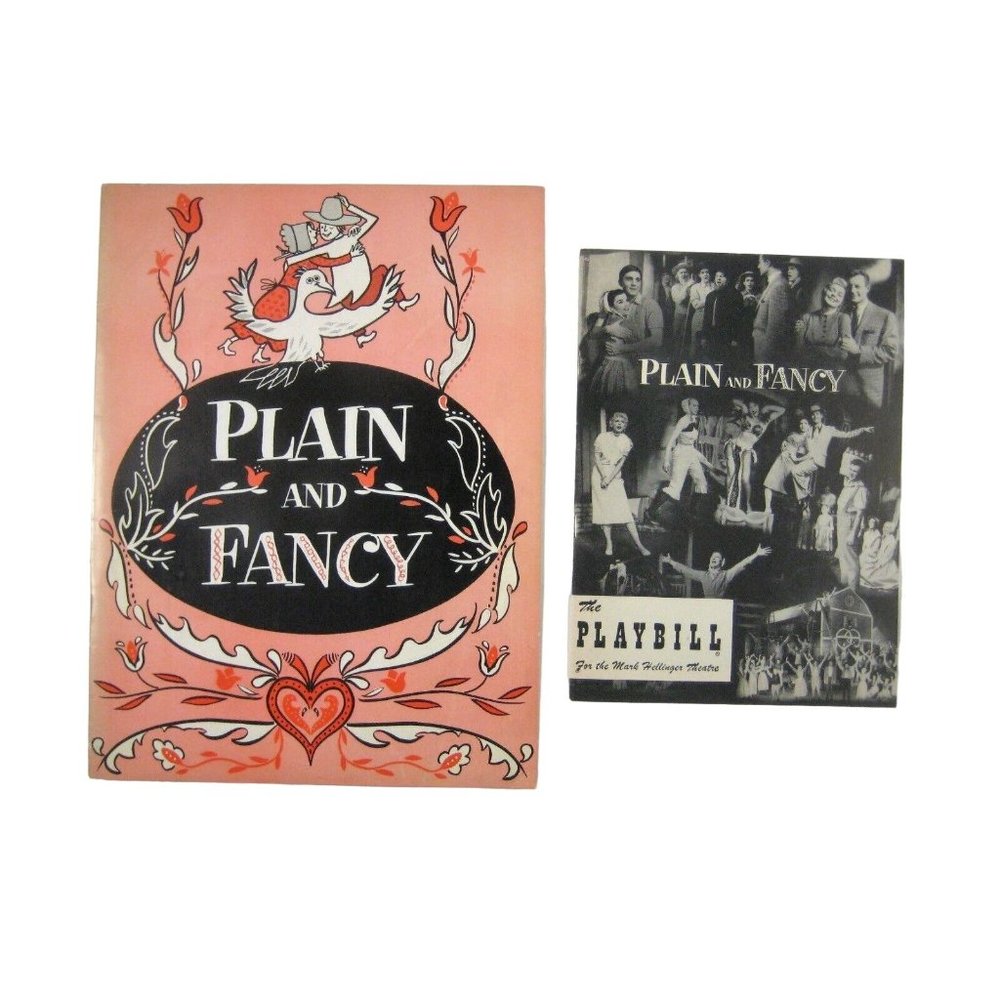 Set 2 Plain and Fancy Program and Playbill 1955 Richard Derr Barbara Cook Shirl